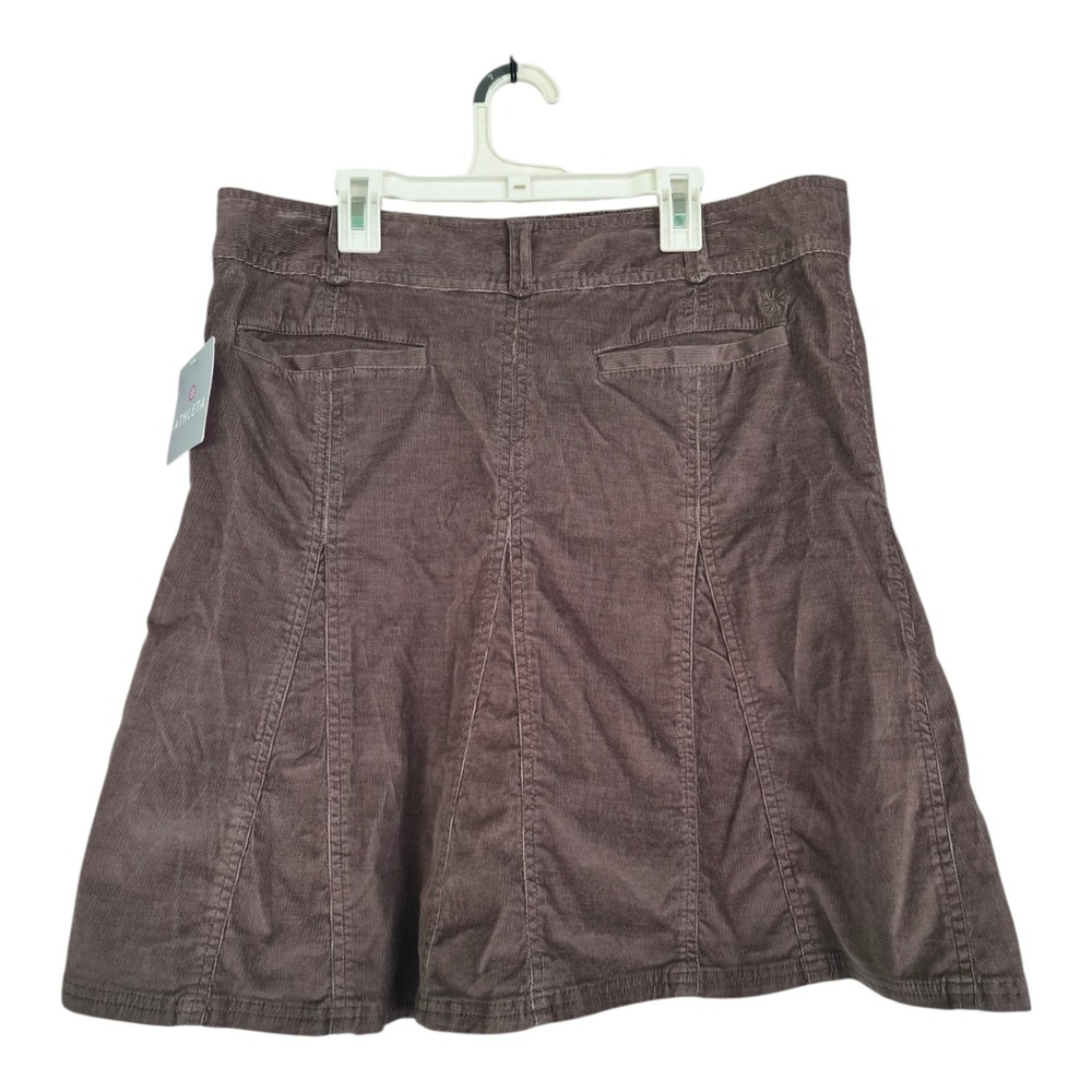 Athleta Whenever Corduroy Skirt Brown A-Line Stretch Cotton NWT Women's 10 - Picture 3 of 6